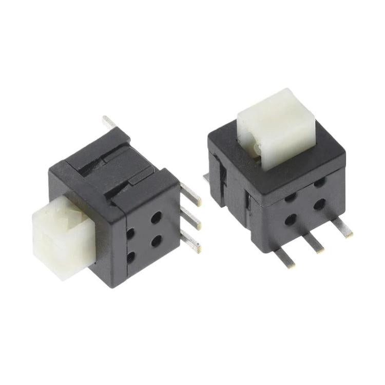 20 pezzi Interruttore tattile a testa piatta a doppia fila da 5,8 x 5,8 mm, pulsante di accensione a 6 pin, Latching, Non-Latching