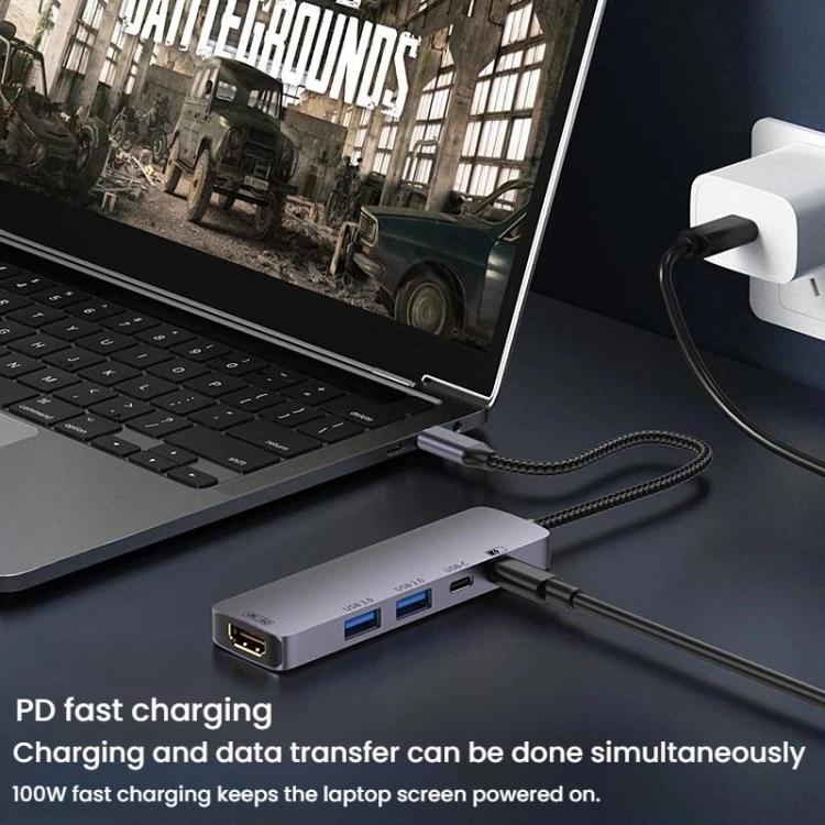 Docking Station Type-C 5 in 1 HDMI 4K 60Hz USB 3.0