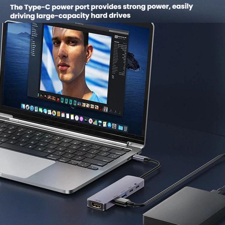 Docking Station Type-C 5 in 1 HDMI 4K 60Hz USB 3.0