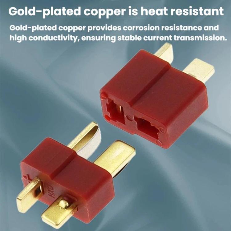 5 set di connettori a T con spina e presa abbinate, Male + Female