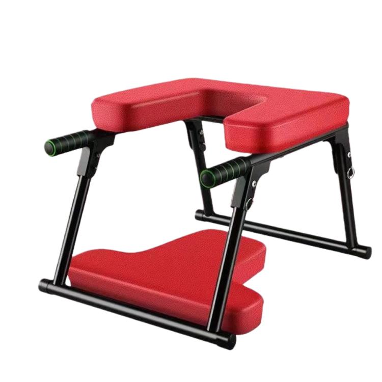 Panca per inversione yoga pieghevole, supporto per sedia yoga per allenamento dell'equilibrio e rafforzamento del core, With T-shaped Cushion Black, With T-shaped Cushion Red, No Cushion Black, No Cushion Red