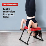 Panca per inversione yoga pieghevole, supporto per sedia yoga per allenamento dell'equilibrio e rafforzamento del core, With T-shaped Cushion Black, With T-shaped Cushion Red, No Cushion Black, No Cushion Red