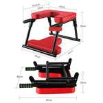 Panca per inversione yoga pieghevole, supporto per sedia yoga per allenamento dell'equilibrio e rafforzamento del core, With T-shaped Cushion Black, With T-shaped Cushion Red, No Cushion Black, No Cushion Red
