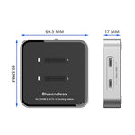 Blueendless SD09 Dual-Bay M.2 Dual-Protocol Drive Enclosure NVMe/SATA SSD Case, US Plug, EU Plug, UK Plug