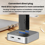 Blueendless SD09 Dual-Bay M.2 Dual-Protocol Drive Enclosure NVMe/SATA SSD Case, US Plug, EU Plug, UK Plug