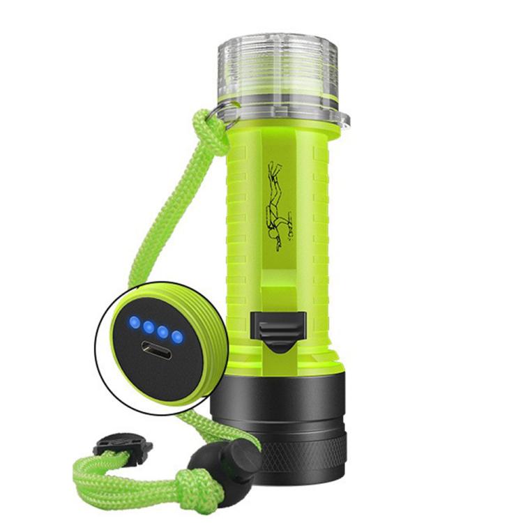 Torcia subacquea impermeabile fino a 80 metri, luce LED anfibia per uso esterno e subacqueo, Rechargeable Version, External Battery Version