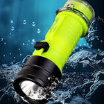 Torcia subacquea impermeabile fino a 80 metri, luce LED anfibia per uso esterno e subacqueo, Rechargeable Version, External Battery Version