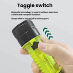 Torcia subacquea impermeabile fino a 80 metri, luce LED anfibia per uso esterno e subacqueo, Rechargeable Version, External Battery Version