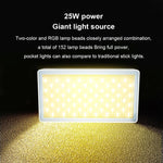 Mamen 25W Full-Color RGB Camera Outdoor Live Streaming Fill Light, 25R