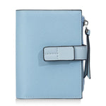 Portafoglio compatto da donna Baellerry N7101 con chiusura a scatto, scomparti multipli per carte e tasca portamonete con cerniera.