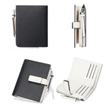 Portafoglio compatto da donna Baellerry N7101 con chiusura a scatto, scomparti multipli per carte e tasca portamonete con cerniera.