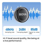 Microfono lavalier wireless BOYA LINK3 con riduzione rumore IA