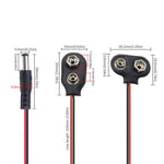 10 clip per batteria da 9V con cavi, custodia porta batteria, Type I Hard Buckle, Type I, Type T, Type I With DC Plug, Type T With DC Plug