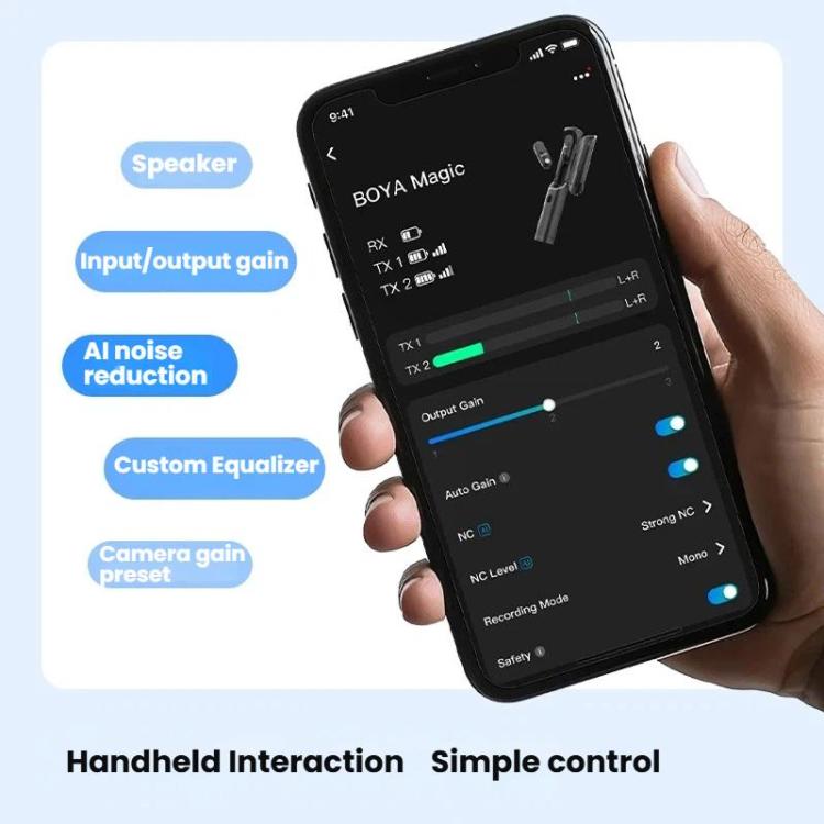 Microfono lavalier wireless BOYA Magic 4 in 1