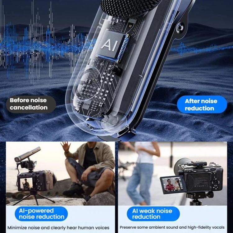 Microfono lavalier wireless BOYA Magic 4 in 1