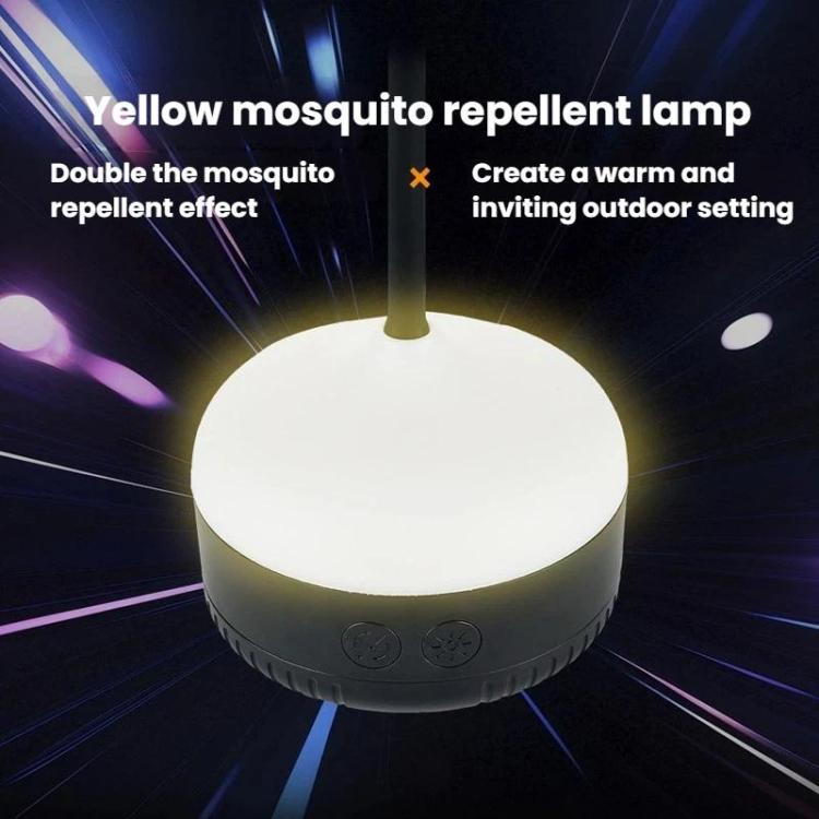 CM-208 Ventilatore multifunzione appendibile con luce notturna e repellente per zanzare, dispositivo repellente per insetti., Battery, Charging