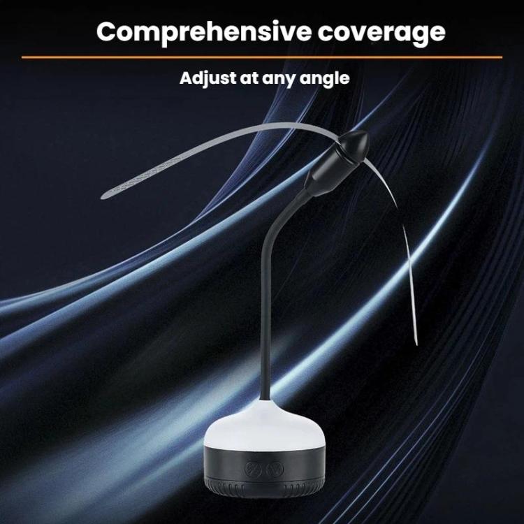 CM-208 Ventilatore multifunzione appendibile con luce notturna e repellente per zanzare, dispositivo repellente per insetti., Battery, Charging