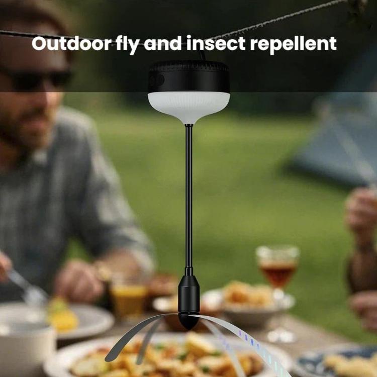CM-208 Ventilatore multifunzione appendibile con luce notturna e repellente per zanzare, dispositivo repellente per insetti., Battery, Charging