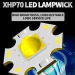 Torcia subacquea a LED XHP70 impermeabile IPX8 ad alta potenza con interruttore magnetico e ricaricabile., Built In 21700 Battery, Without Battery