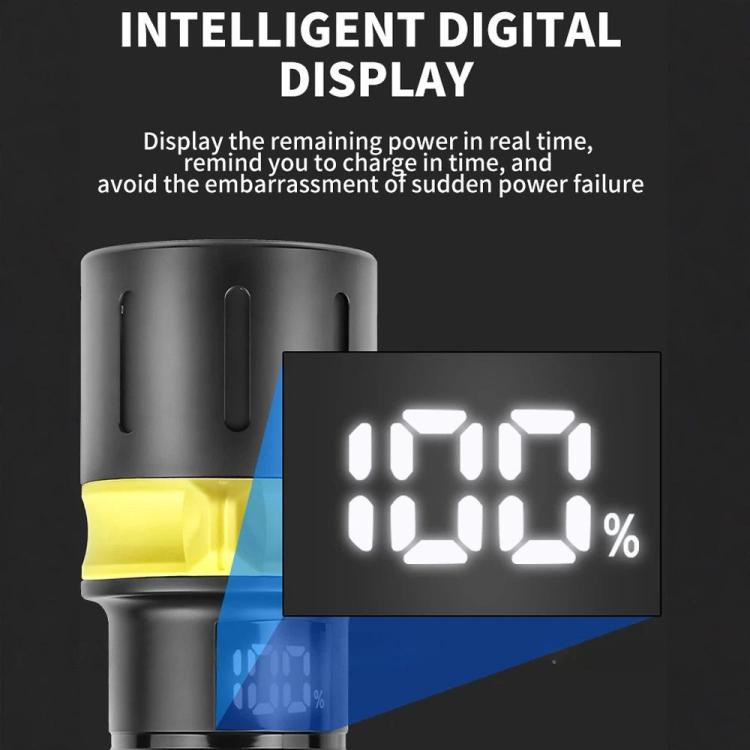 Torcia subacquea a LED XHP70 impermeabile IPX8 ad alta potenza con interruttore magnetico e ricaricabile., Built In 21700 Battery, Without Battery