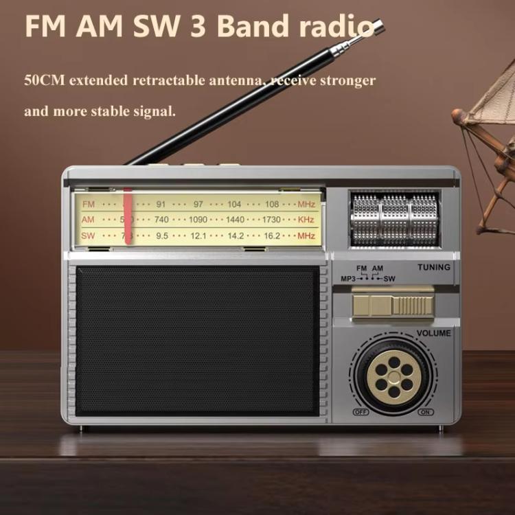 MD-979S Altoparlante Bluetooth portatile ad energia solare multifunzione con antenna per esterni e radio