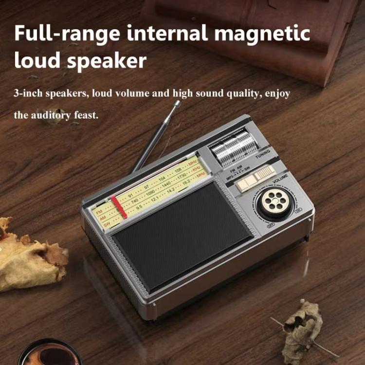 MD-979S Altoparlante Bluetooth portatile ad energia solare multifunzione con antenna per esterni e radio