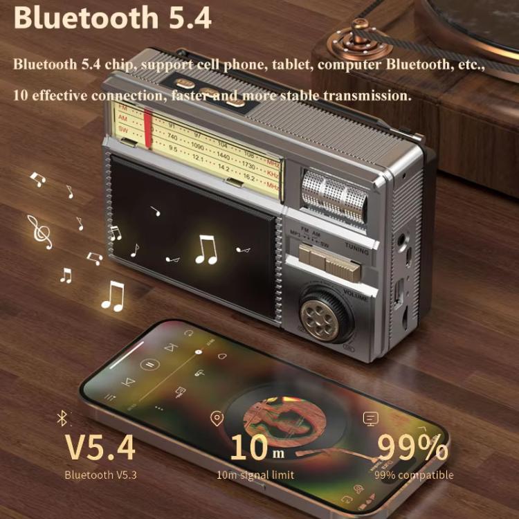 MD-979S Altoparlante Bluetooth portatile ad energia solare multifunzione con antenna per esterni e radio