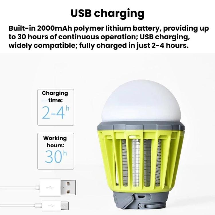 Lampada antizanzare impermeabile IPX6 SB-6057, ideale per campeggio e stand, da appendere.