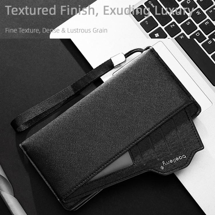 Portafoglio lungo da uomo Baellerry C3259 con porta carte multiuso, pochette elegante e casual con cerniera.