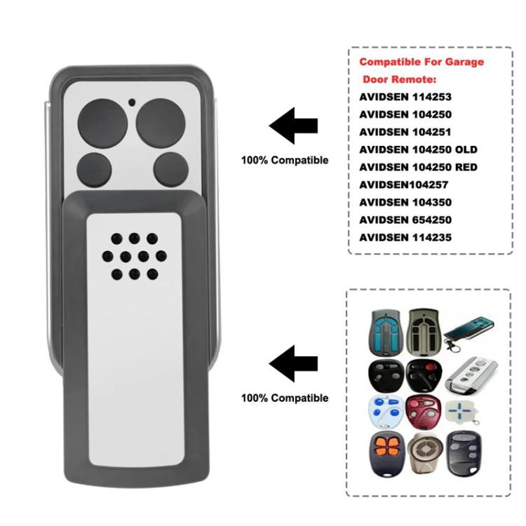Telecomando porta garage AVIDSEN 433,92 MHz 4 canali