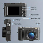 Videocamera digitale retrò DC101 HD, fotocamera micro DSLR portatile, Single Camera, With 32G Memory Card, With 64G Memory Card, With 128G Memory Card