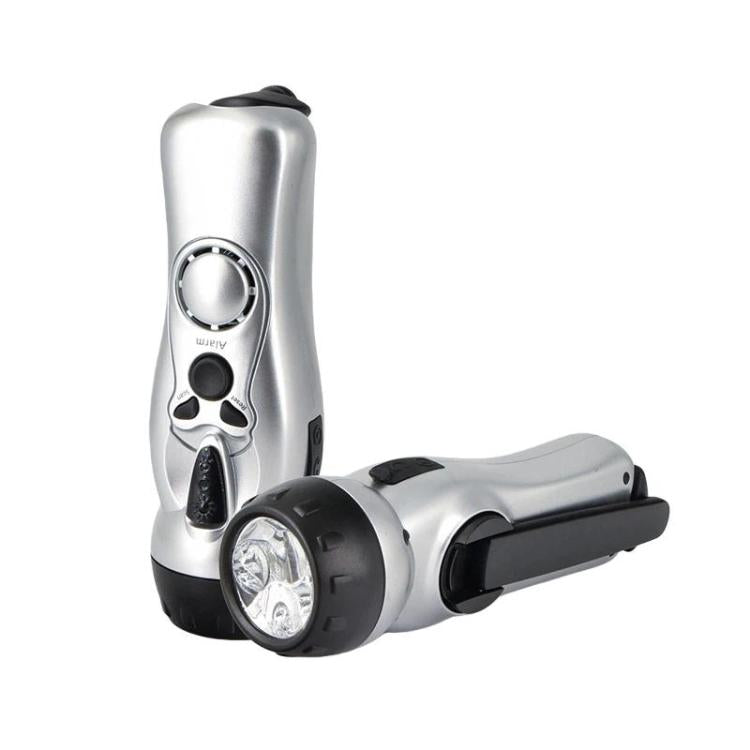 SB-3030E Torcia a LED ricaricabile a manovella per esterni, illuminazione di emergenza con radio