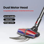 Testina a rullo morbido a doppio motore per aspirapolvere Dyson V10 Slim / V12 Slim, spazzola anti-groviglio, luce verde per rilevare la polvere (E0008), E0008 For Dyson V10 Slim / V12 Slim