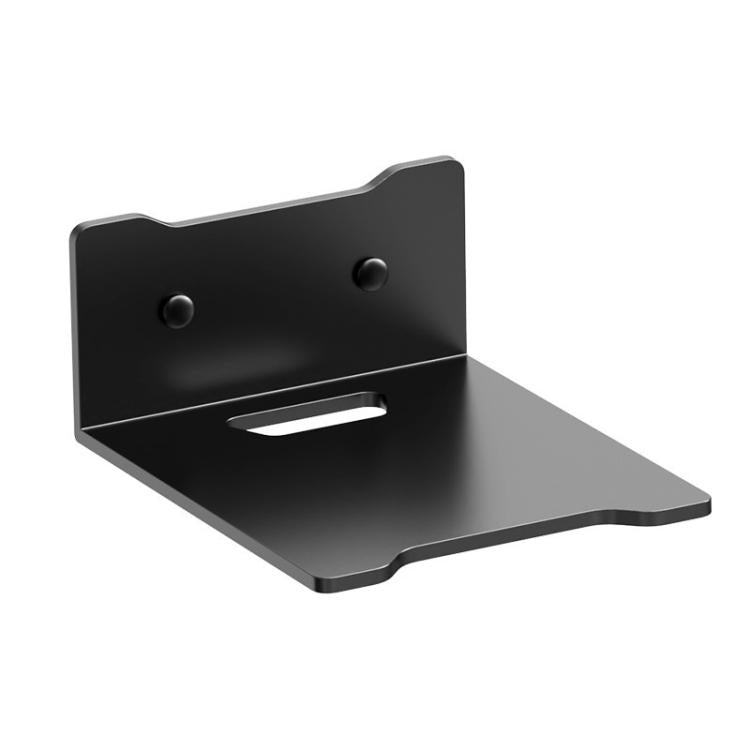 Mensola a muro in acciaio al carbonio, senza bisogno di forare, per organizzare proiettore, fotocamera, router, decoder TV con foro passacavi., Small Black, Medium Black, Large Black, Small White, Medium White, Large White