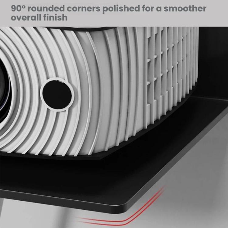 Mensola a muro in acciaio al carbonio, senza bisogno di forare, per organizzare proiettore, fotocamera, router, decoder TV con foro passacavi., Small Black, Medium Black, Large Black, Small White, Medium White, Large White