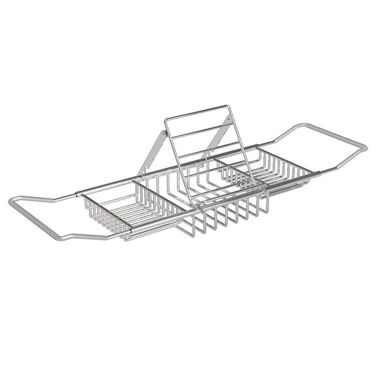 Portaoggetti estensibile per vasca da bagno in acciaio inox, ripiano organizer per vasca, supporto per tablet, Standard  Gold, Standard  Silver, Standard  Rose Gold, With Stand Gold, With Stand Silver, With Stand Rose Gold