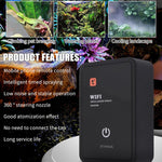 Sistema di nebulizzazione WiFi per terrari a tema foresta pluviale con timer intelligente e controllo tramite app Tuya, kit di nebulizzazione a bassa rumorosità., EU Plug, US Plug, UK Plug