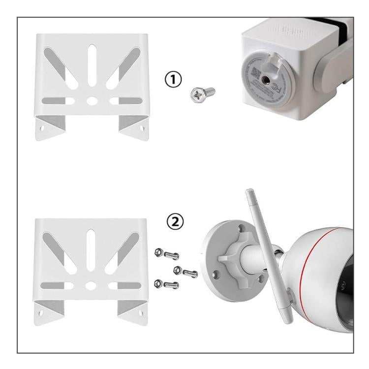 Supporto angolare in acciaio inox per telecamera di sicurezza Eufy SoloCam S340 / Reolink Trackmix / TP-Link Tapo C425 / C500