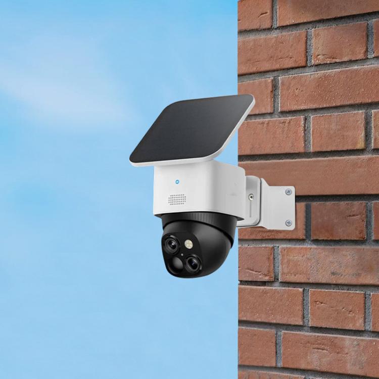 Supporto angolare in acciaio inox per telecamera di sicurezza Eufy SoloCam S340 / Reolink Trackmix / TP-Link Tapo C425 / C500