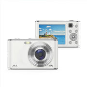 Fotocamera digitale HD 4K a doppia lente per selfie, portatile con sensore CCD a scheda, ideale per studenti., Black, White, Black+32G Memory Card, White+32G Memory Card