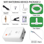 Sistema di irrigazione a goccia automatico intelligente Tuya compatibile con Wi-Fi, con doppia pompa e supporto fino a 16 vasi., Adjustable Drip Arrow Version, Adjustable Drip Heads Version, Drip Arrow Version