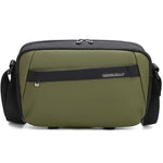 Borsa a tracolla da uomo QISEMIAN per fotocamera DSLR, resistente all'acqua, con divisori rimovibili e attacco per treppiede.