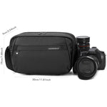 Borsa a tracolla da uomo QISEMIAN per fotocamera DSLR, resistente all'acqua, con divisori rimovibili e attacco per treppiede.