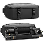 Borsa a tracolla da uomo QISEMIAN per fotocamera DSLR, resistente all'acqua, con divisori rimovibili e attacco per treppiede.