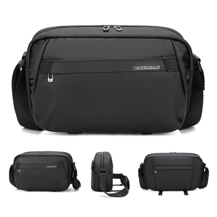 Borsa a tracolla da uomo QISEMIAN per fotocamera DSLR, resistente all'acqua, con divisori rimovibili e attacco per treppiede.