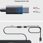 Tappetino magnetico antiscivolo con indicatore luminoso per la ricarica wireless in auto con standard Qi per Apple / Huawei / Xiaomi., USB, Type-C