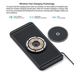 Tappetino magnetico antiscivolo con indicatore luminoso per la ricarica wireless in auto con standard Qi per Apple / Huawei / Xiaomi., USB, Type-C
