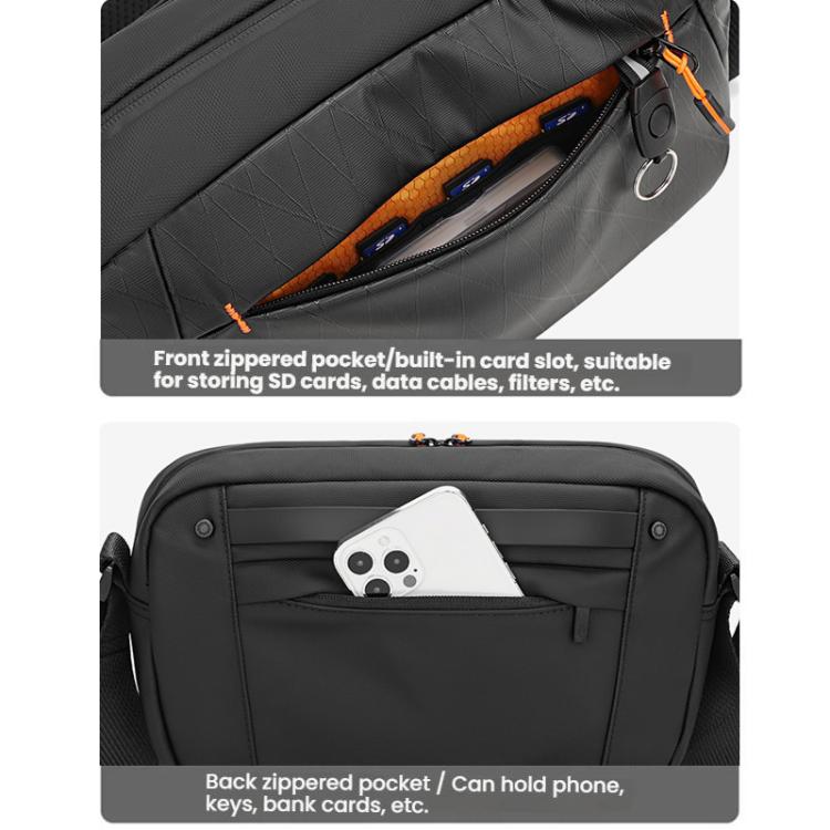 Borsa a tracolla da uomo QISEMIAN XK110 per fotocamera DSLR, resistente all'acqua, con divisori rimovibili e attacco per treppiede.