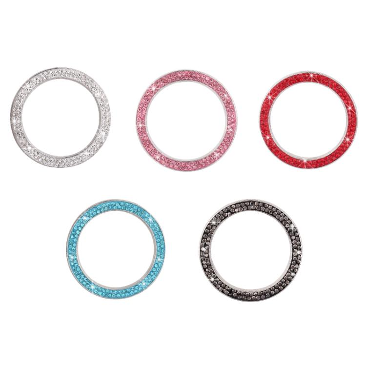 Adesivo con anello decorativo a forma di diamante per l'avviamento One-Touch dell'auto