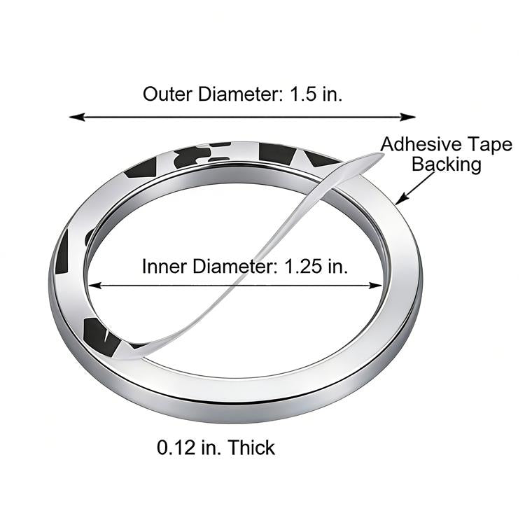 Adesivo con anello decorativo a forma di diamante per l'avviamento One-Touch dell'auto